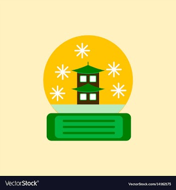 Chinese christmas ball of vector image
