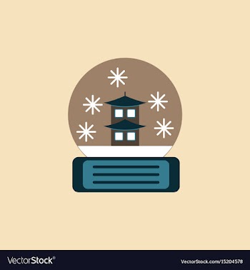 Chinese christmas ball of vector image
