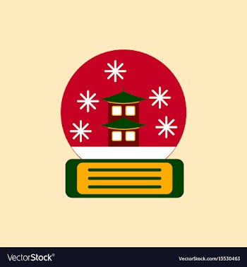 Chinese christmas ball of vector image