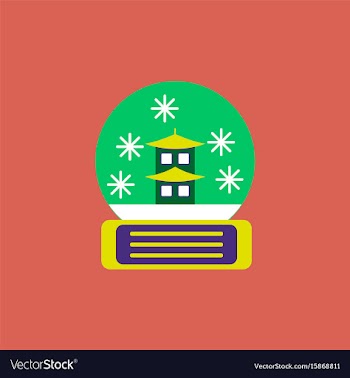 Chinese christmas ball of vector image