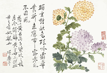 Chinese chrysanthemum (1633&ndash;1690) vintage painting. | Free Photo Illustration - rawpixel