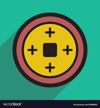 Chinese coins vector image