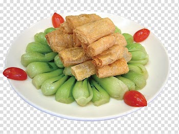 Chinese cuisine Vegetarian cuisine Asian cuisine Tofu skin, Yuba vegetables transparent background PNG clipart