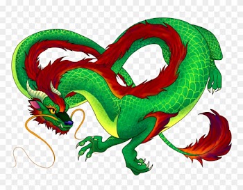 Chinese Dragon By Wolf-goddess13 - Green And Red Chinese Dragon