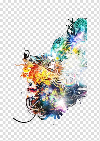 Chinese dragon Qilin Chinese art Nian, Colored unicorn transparent background PNG clipart