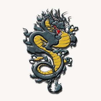 Chinese dragon sticker, mythical creature | Free Vector - rawpixel