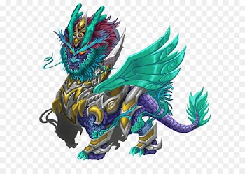 Chinese dragon u7075u517d Qilin - Hand-drawn game unicorn animal 