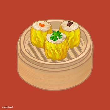 Chinese dumplings in a bamboo steamer illustr.. | Free stock illustration - 416485