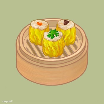Chinese dumplings in a bamboo steamer illustr.. | Free stock illustration - 416497