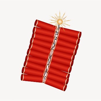 Chinese firecracker sticker, explosive illustration | Free PSD - rawpixel