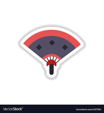 Chinese Folding fan in vector image