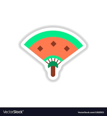 Chinese Folding fan in vector image