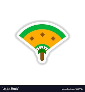Chinese Folding fan in vector image