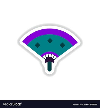 Chinese Folding fan in vector image