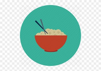 Chinese Food Bowl From Side View And Chopsticks - Chinese Food Icon Png