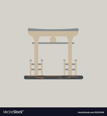 Chinese gate vector image