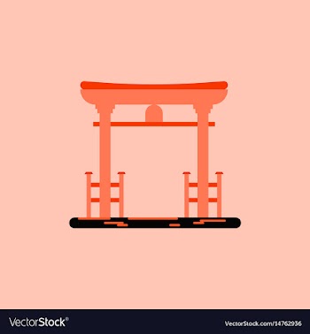 Chinese gate vector image