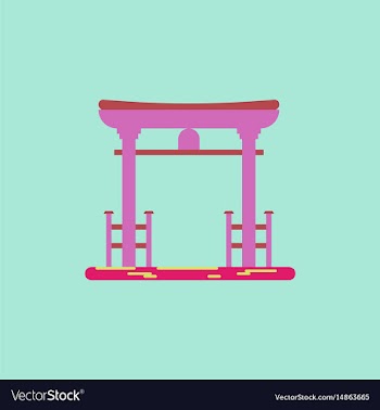Chinese gate vector image
