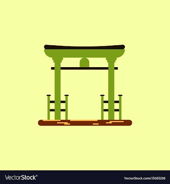 Chinese gate vector image