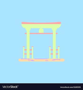 Chinese gate vector image
