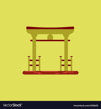 Chinese gate vector image