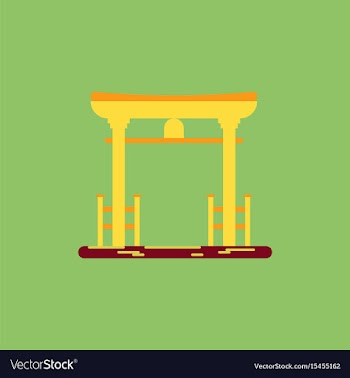 Chinese gate vector image
