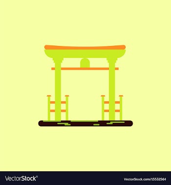 Chinese gate vector image