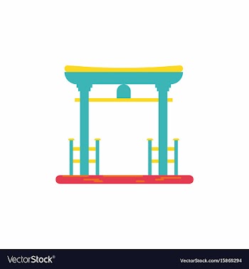 Chinese gate vector image