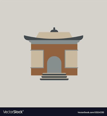 Chinese holiday home tample vector image