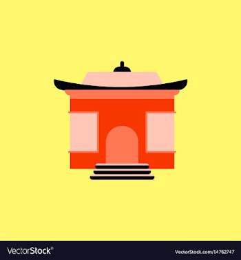 Chinese holiday home tample vector image