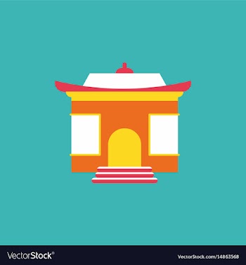 Chinese holiday home tample vector image