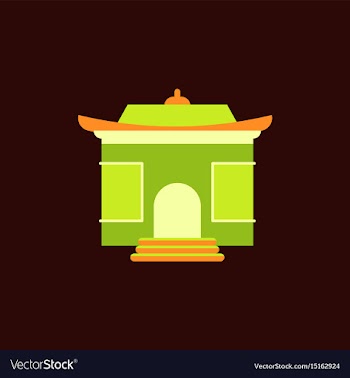 Chinese holiday home tample vector image