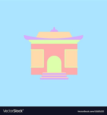 Chinese holiday home tample vector image