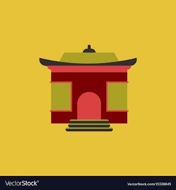 Chinese holiday home tample vector image