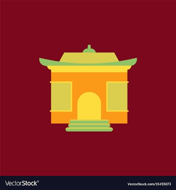 Chinese holiday home tample vector image