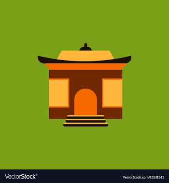 Chinese holiday home tample vector image