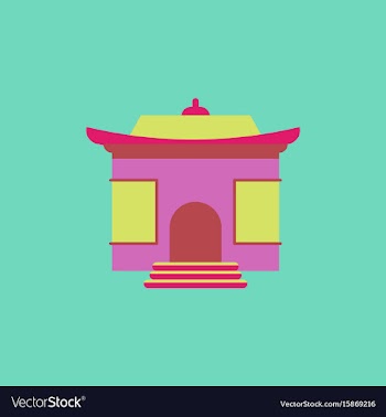 Chinese holiday home tample vector image