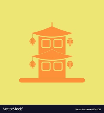 Chinese house of Chinese new vector image