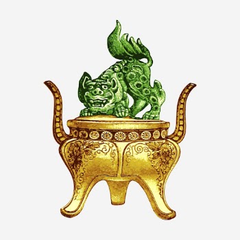 Chinese incense burner clipart, vintage | Free Photo - rawpixel