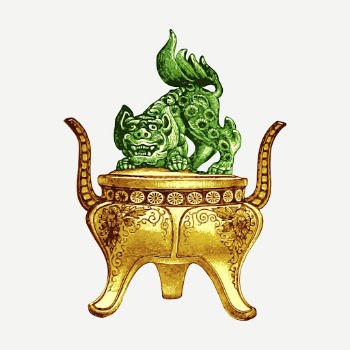 Chinese incense burner clipart, vintage | Free PSD - rawpixel