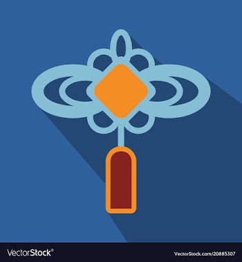 Chinese knot symbol of good luck design vector image