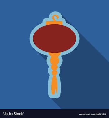Chinese lanterns hanging in chinese style vector image