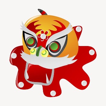Chinese lion mask clipart, illustration | Free Vector - rawpixel
