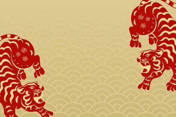 Chinese new year background, tiger | Free PSD - rawpixel