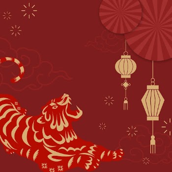 Chinese new year background, tiger | Free PSD - rawpixel