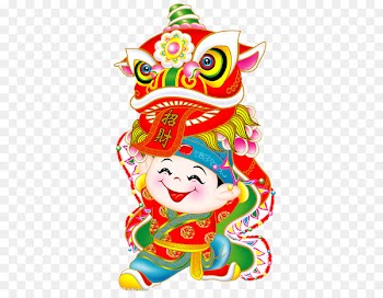 Chinese New Year Chinese zodiac Papercutting Tiger Fai Chun - Festive Fuwa Lucky Boy 