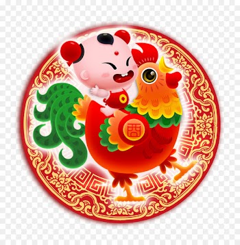 Chinese New Year Chinese zodiac Poster Rooster - Red rooster dolls combination 