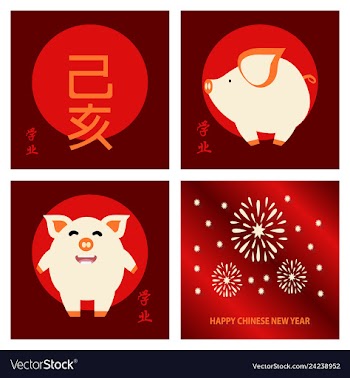 Chinese new year design with different vector image