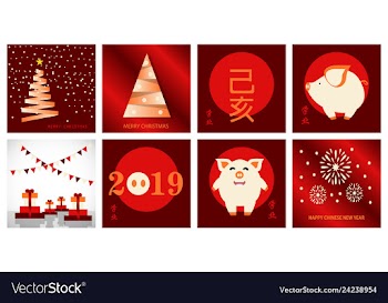 Chinese new year design with different vector image