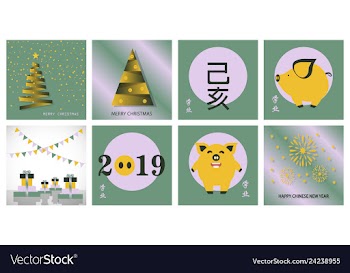 Chinese new year design with different vector image